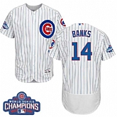Chicago Cubs #14 Ernie Banks White 2016 World Series Champions Flexbase Stitched Jersey DingZhi,baseball caps,new era cap wholesale,wholesale hats