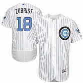 Chicago Cubs #18 Ben Zobrist White Father's Day Flexbase Stitched Jersey DingZhi,baseball caps,new era cap wholesale,wholesale hats