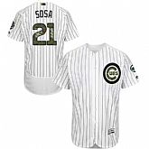 Chicago Cubs #21 Sammy Sosa White 2016 Memorial Day Flexbase Stitched Jersey DingZhi,baseball caps,new era cap wholesale,wholesale hats