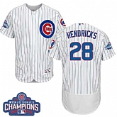Chicago Cubs #28 Kyle Hendricks White 2016 World Series Champions Flexbase Stitched Jersey DingZhi,baseball caps,new era cap wholesale,wholesale hats