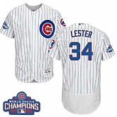 Chicago Cubs #34 Jon Lester White 2016 World Series Champions Flexbase Stitched Jersey DingZhi,baseball caps,new era cap wholesale,wholesale hats