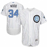 Chicago Cubs #34 Kerry Wood White Father's Day Flexbase Stitched Jersey DingZhi,baseball caps,new era cap wholesale,wholesale hats