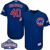 Chicago Cubs #40 Willson Contreras Blue 2016 World Series Champions Flexbase Stitched Jersey DingZhi,baseball caps,new era cap wholesale,wholesale hats