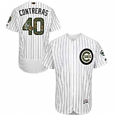 Chicago Cubs #40 Willson Contreras White 2016 Memorial Day Flexbase Stitched Jersey DingZhi,baseball caps,new era cap wholesale,wholesale hats