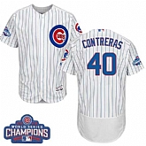 Chicago Cubs #40 Willson Contreras White 2016 World Series Champions Flexbase Stitched Jersey DingZhi,baseball caps,new era cap wholesale,wholesale hats