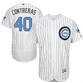 Chicago Cubs #40 Willson Contreras White Father's Day Flexbase Stitched Jersey DingZhi,baseball caps,new era cap wholesale,wholesale hats