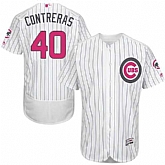 Chicago Cubs #40 Willson Contreras White Mother's Day Flexbase Stitched Jersey DingZhi,baseball caps,new era cap wholesale,wholesale hats