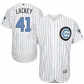 Chicago Cubs #41 John Lackey White Father's Day Flexbase Stitched Jersey DingZhi,baseball caps,new era cap wholesale,wholesale hats