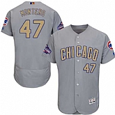 Chicago Cubs #47 Miguel Montero Gray World Series Champions Gold Program Flexbase Stitched Jersey DingZhi,baseball caps,new era cap wholesale,wholesale hats