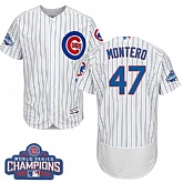 Chicago Cubs #47 Miguel Montero White 2016 World Series Champions Flexbase Stitched Jersey DingZhi,baseball caps,new era cap wholesale,wholesale hats