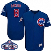 Chicago Cubs #8 Andre Dawson Blue 2016 World Series Champions Flexbase Stitched Jersey DingZhi,baseball caps,new era cap wholesale,wholesale hats
