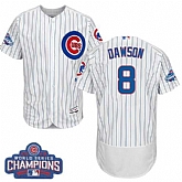 Chicago Cubs #8 Andre Dawson White 2016 World Series Champions Flexbase Stitched Jersey DingZhi,baseball caps,new era cap wholesale,wholesale hats