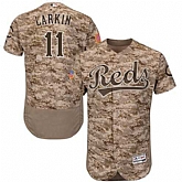 Cincinnati Reds #11 Barry Larkin Camo Flexbase Stitched Jersey DingZhi,baseball caps,new era cap wholesale,wholesale hats