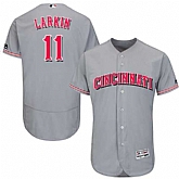 Cincinnati Reds #11 Barry Larkin Gray Flexbase Stitched Jersey DingZhi,baseball caps,new era cap wholesale,wholesale hats