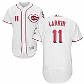Cincinnati Reds #11 Barry Larkin White Flexbase Stitched Jersey DingZhi,baseball caps,new era cap wholesale,wholesale hats