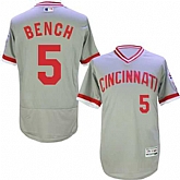 Cincinnati Reds #5 Johnny Bench Gray Cooperstown Collection Flexbase Stitched Jersey DingZhi,baseball caps,new era cap wholesale,wholesale hats