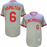 Cincinnati Reds #6 Billy Hamilton Gray Cooperstown Collection Flexbase Stitched Jersey DingZhi,baseball caps,new era cap wholesale,wholesale hats