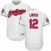Cleveland Indians #12 Francisco Lindor White 2016 World Series Flexbase Stitched Jersey DingZhi,baseball caps,new era cap wholesale,wholesale hats
