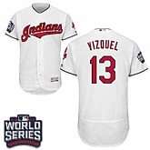 Cleveland Indians #13 Omar Vizquel White 2016 World Series Flexbase Stitched Jersey DingZhi,baseball caps,new era cap wholesale,wholesale hats
