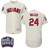 Cleveland Indians #24 Andrew Miller Cream 2016 World Series Flexbase Stitched Jersey DingZhi,baseball caps,new era cap wholesale,wholesale hats