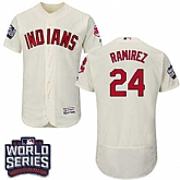 Cleveland Indians #24 Jose Ramirez Cream 2016 World Series Flexbase Stitched Jersey DingZhi,baseball caps,new era cap wholesale,wholesale hats