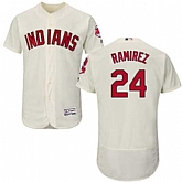 Cleveland Indians #24 Jose Ramirez Cream Flexbase Stitched Jersey DingZhi,baseball caps,new era cap wholesale,wholesale hats