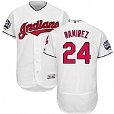 Cleveland Indians #24 Jose Ramirez White 2016 World Series Flexbase Stitched Jersey DingZhi,baseball caps,new era cap wholesale,wholesale hats