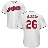 Cleveland Indians #26 Austin Jackson White New Cool Base Stitched Jersey DingZhi,baseball caps,new era cap wholesale,wholesale hats