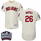 Cleveland Indians #26 Mike Napoli Cream 2016 World Series Flexbase Stitched Jersey DingZhi,baseball caps,new era cap wholesale,wholesale hats