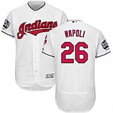 Cleveland Indians #26 Mike Napoli White 2016 World Series Flexbase Stitched Jersey DingZhi,baseball caps,new era cap wholesale,wholesale hats
