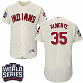 Cleveland Indians #35 Abraham Almonte Cream 2016 World Series Flexbase Stitched Jersey DingZhi,baseball caps,new era cap wholesale,wholesale hats