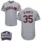 Cleveland Indians #35 Abraham Almonte Gray 2016 World Series Flexbase Stitched Jersey DingZhi,baseball caps,new era cap wholesale,wholesale hats