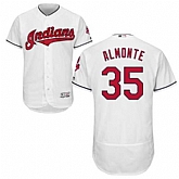 Cleveland Indians #35 Abraham Almonte White Flexbase Stitched Jersey DingZhi,baseball caps,new era cap wholesale,wholesale hats