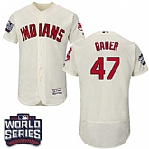 Cleveland Indians #47 Trevor Bauer Cream 2016 World Series Flexbase Stitched Jersey DingZhi,baseball caps,new era cap wholesale,wholesale hats