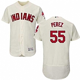 Cleveland Indians #55 Roberto Perez Cream Flexbase Stitched Jersey DingZhi,baseball caps,new era cap wholesale,wholesale hats