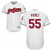 Cleveland Indians #55 Roberto Perez White Flexbase Stitched Jersey DingZhi,baseball caps,new era cap wholesale,wholesale hats