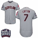 Cleveland Indians #7 Kenny Lofton Gray 2016 World Series Flexbase Stitched Jersey DingZhi,baseball caps,new era cap wholesale,wholesale hats