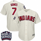 Cleveland Indians #7 Yan Gomes Cream 2016 World Series New Cool Base Stitched Jersey DingZhi,baseball caps,new era cap wholesale,wholesale hats