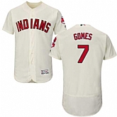 Cleveland Indians #7 Yan Gomes Cream Flexbase Stitched Jersey DingZhi,baseball caps,new era cap wholesale,wholesale hats