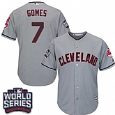 Cleveland Indians #7 Yan Gomes Gray 2016 World Series New Cool Base Stitched Jersey DingZhi,baseball caps,new era cap wholesale,wholesale hats
