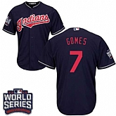 Cleveland Indians #7 Yan Gomes Navy 2016 World Series New Cool Base Stitched Jersey DingZhi,baseball caps,new era cap wholesale,wholesale hats