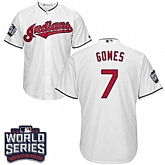 Cleveland Indians #7 Yan Gomes White 2016 World Series New Cool Base Stitched Jersey DingZhi,baseball caps,new era cap wholesale,wholesale hats