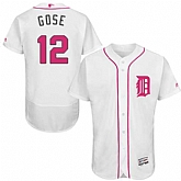 Detroit Tigers #12 Anthony Gose White Mother's Day Flexbase Stitched Jersey DingZhi,baseball caps,new era cap wholesale,wholesale hats