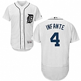 Detroit Tigers #4 Omar Infante White Flexbase Stitched Jersey DingZhi,baseball caps,new era cap wholesale,wholesale hats
