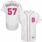 Detroit Tigers #57 Francisco Rodriguez White Mother's Day Flexbase Stitched Jersey DingZhi,baseball caps,new era cap wholesale,wholesale hats