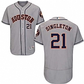 Houston Astros #21 Jon Singleton Gray Flexbase Stitched Jersey DingZhi,baseball caps,new era cap wholesale,wholesale hats