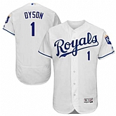 Kansas City Royals #1 Jarrod Dyson White Flexbase Stitched Jersey DingZhi,baseball caps,new era cap wholesale,wholesale hats