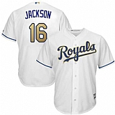 Kansas City Royals #16 Bo Jackson White 2015 World Series Champions Gold Program New Cool Base Stitched Jersey DingZhi,baseball caps,new era cap wholesale,wholesale hats