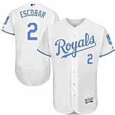 Kansas City Royals #2 Alcides Escobar White Father's Day Flexbase Stitched Jersey DingZhi,baseball caps,new era cap wholesale,wholesale hats