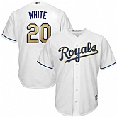 Kansas City Royals #20 Frank White White 2015 World Series Champions Gold Program New Cool Base Stitched Jersey DingZhi,baseball caps,new era cap wholesale,wholesale hats